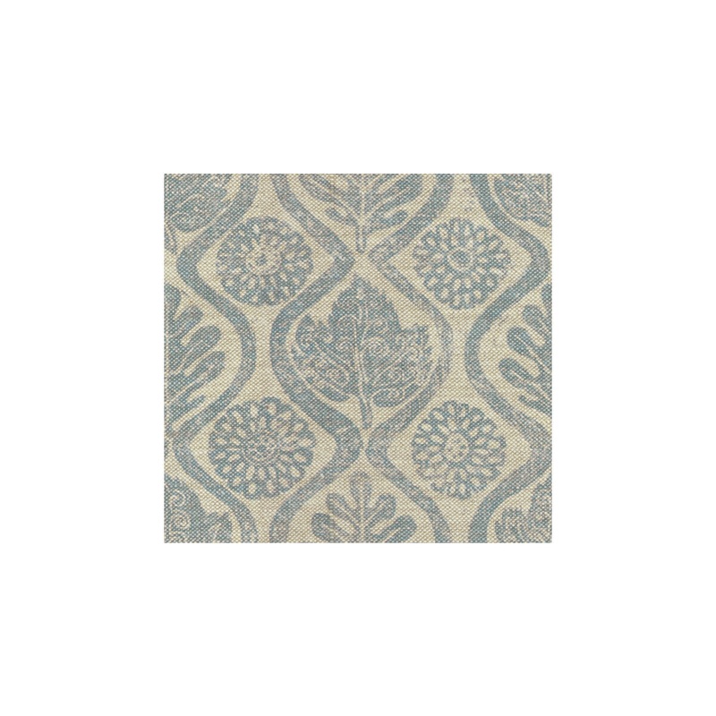 BFC-3515.15.0 OAKLEAVES BLUE/OATMEAL – LEE JOFA Fabric